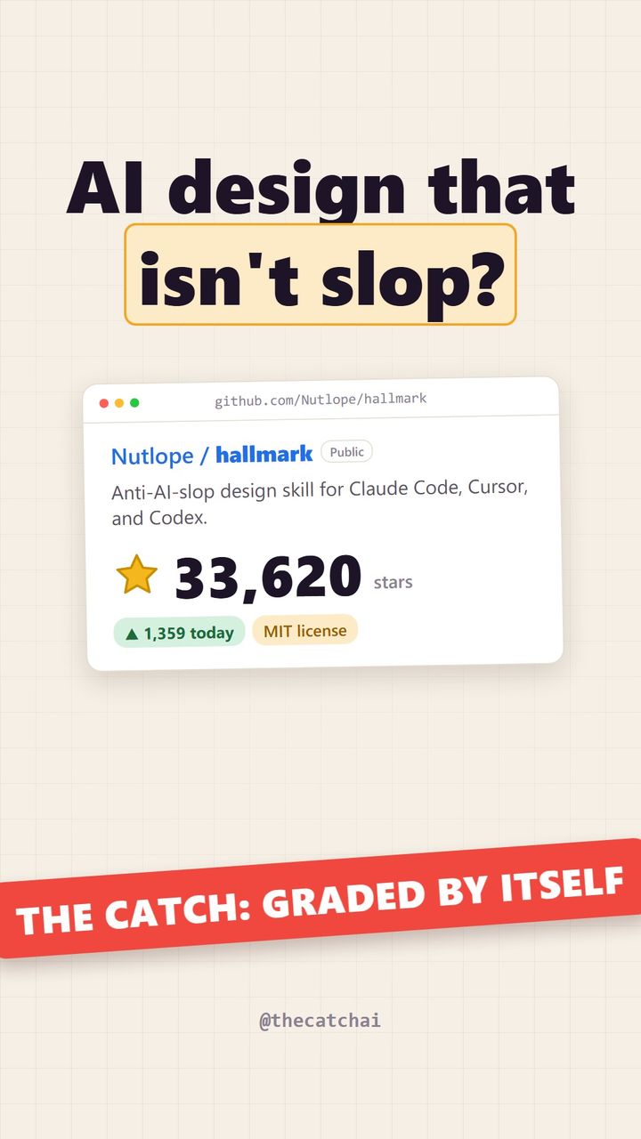 AI design that isn't slop?. The catch: Graded by itself