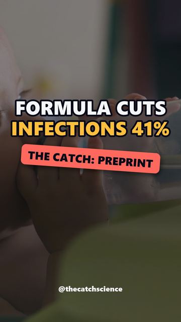 FORMULA CUTS INFECTIONS 41%. The catch: Preprint