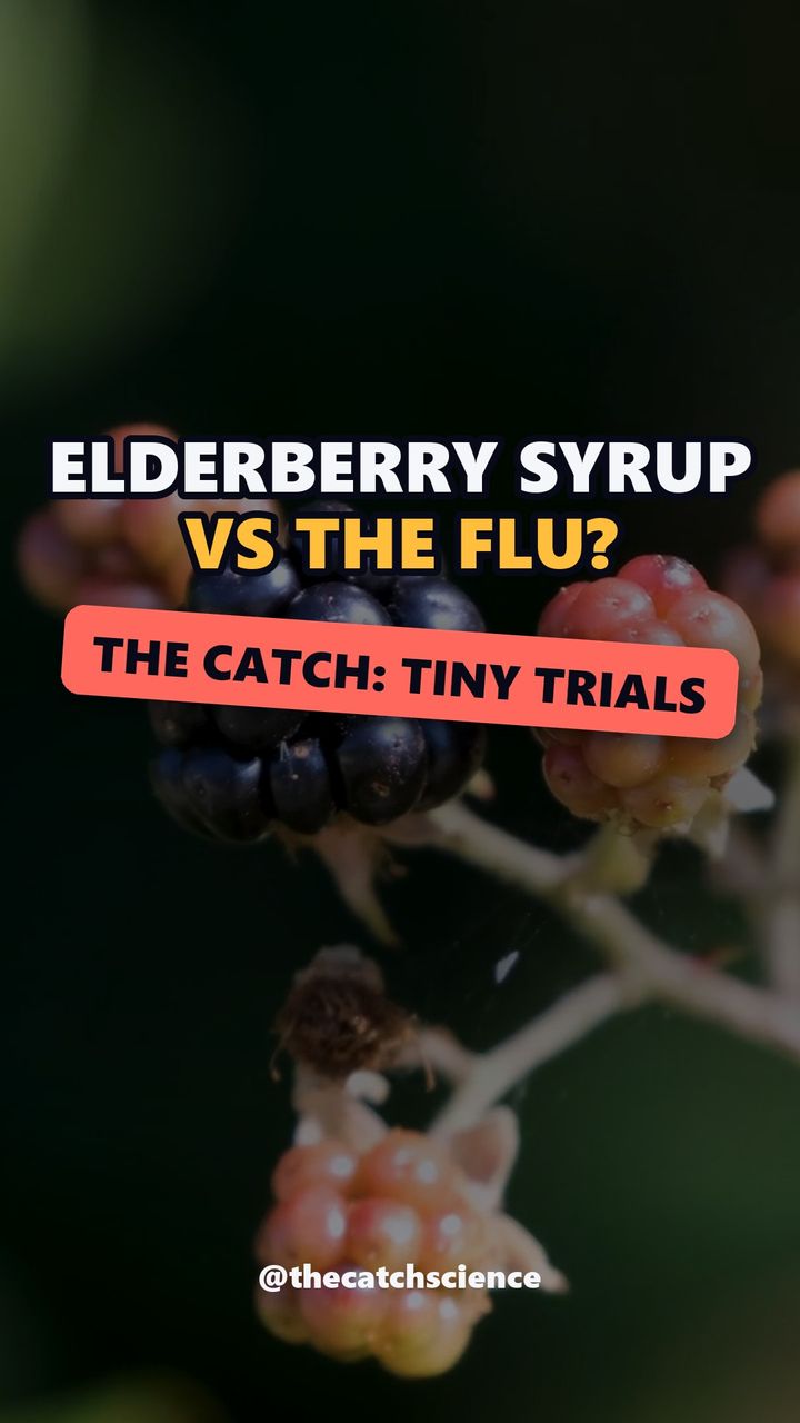 ELDERBERRY SYRUP VS THE FLU?. The catch: Tiny trials