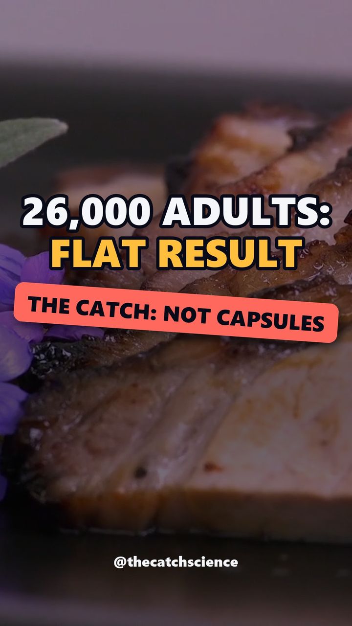 26,000 ADULTS: FLAT RESULT. The catch: Not capsules