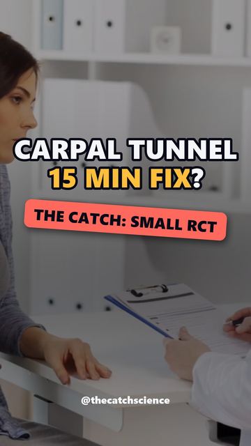 CARPAL TUNNEL 15 MIN FIX?. The catch: Small rct