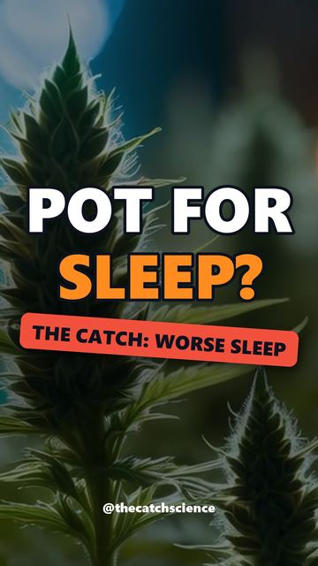 POT FOR SLEEP?. The catch: Worse sleep